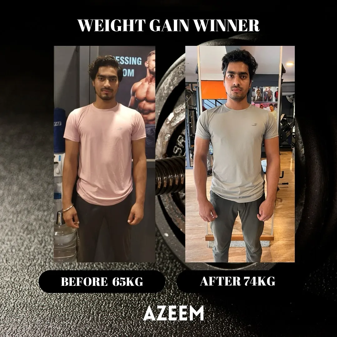 Azeem transformation at Muuscle Sense gym Bangalore